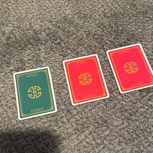 Gucci Playing Cards in Green, Red and Gold Accents